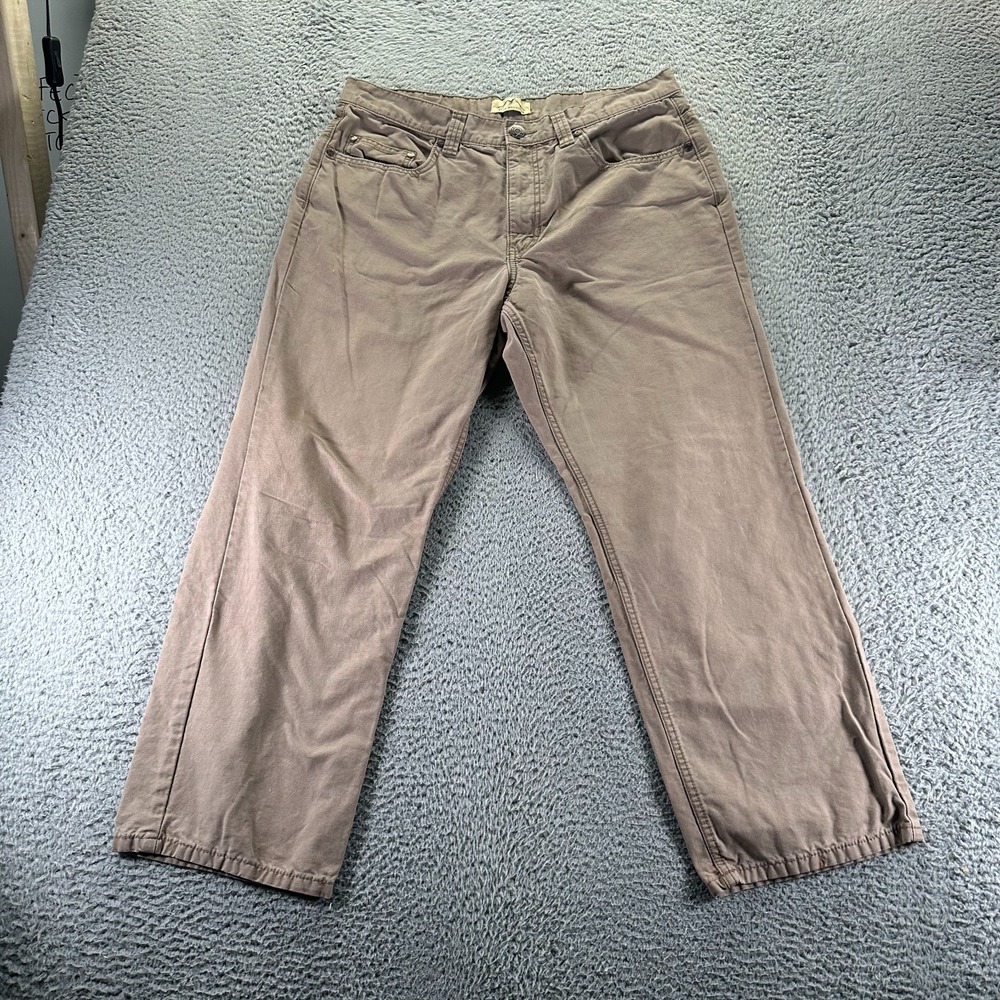 Blue Mountain Pant Mens 36x30 Brown Cotton Chino Straight Preppy Business Career